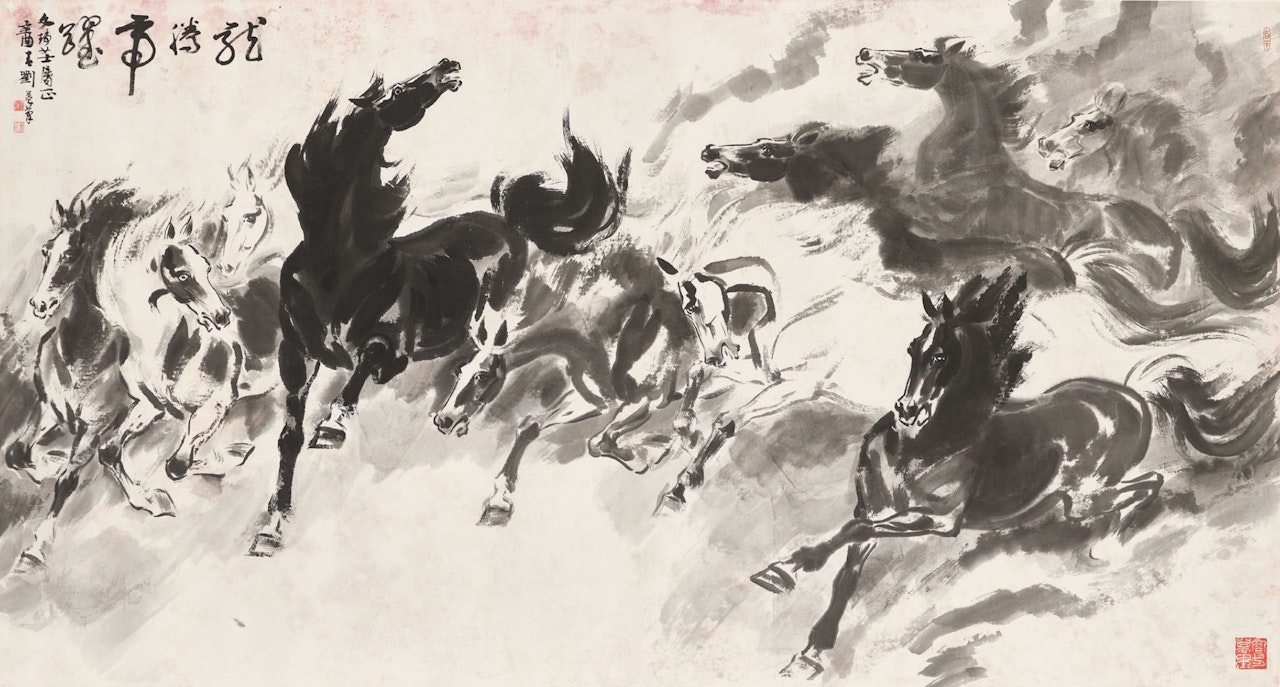 Galloping Horses by Liu Danzhai