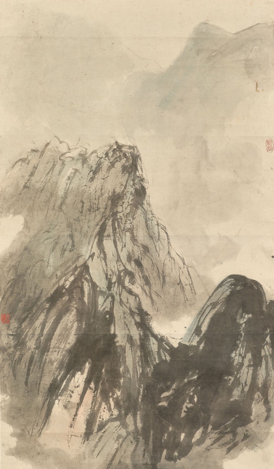 Lofty Mountains by Fu Baoshi