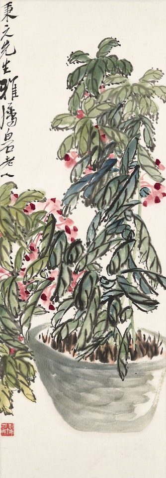 A Pot of Flowers by Qi Baishi