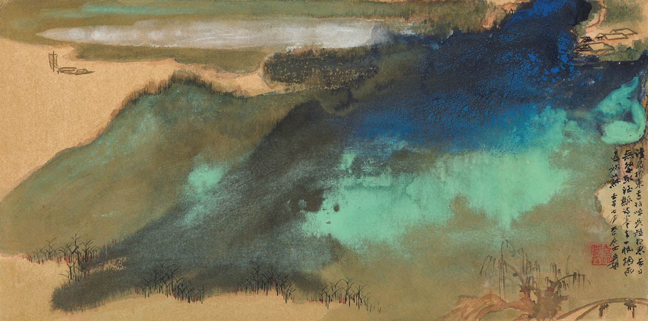Suzhou in Mist and Rain by Zhang Daqian