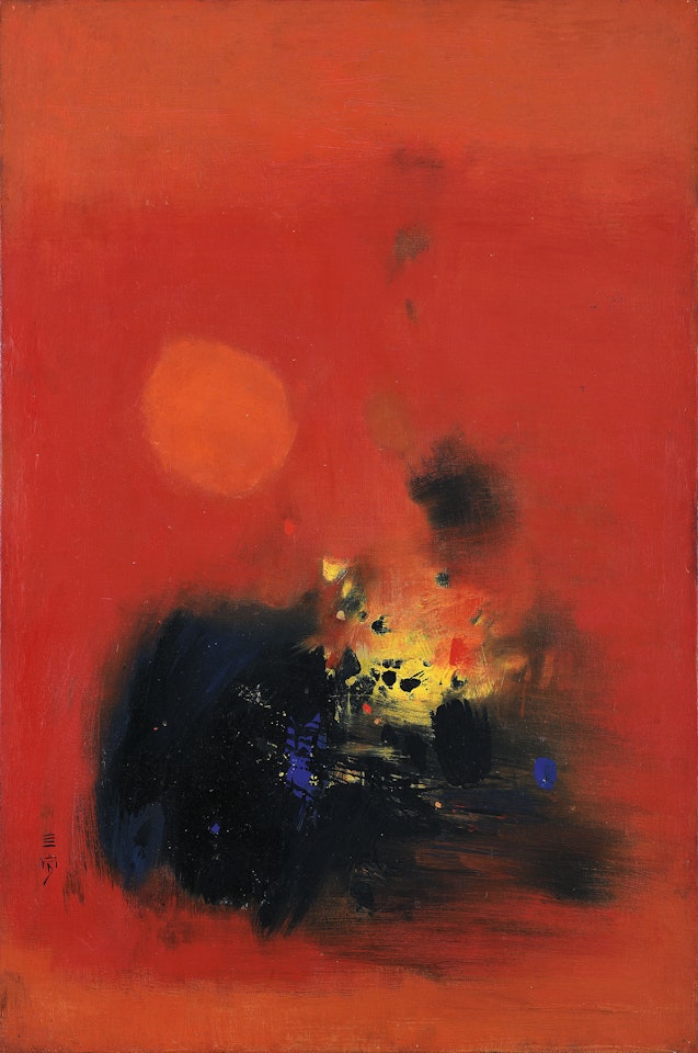 Vermilien Abstract by Cheong Soo Pieng