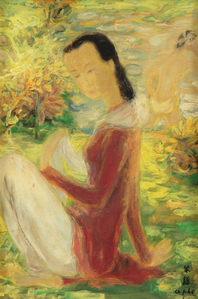 Lady in the Garden by Le Pho