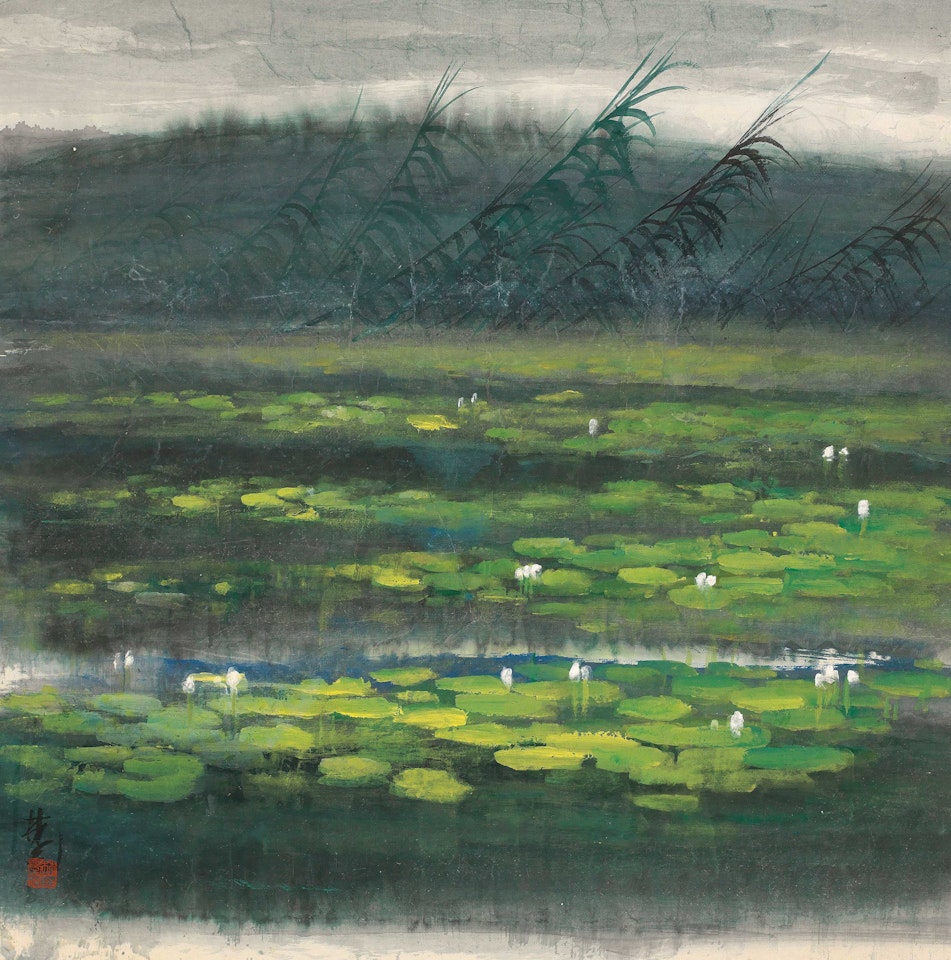 Lotus Pond by Lin Fengmian