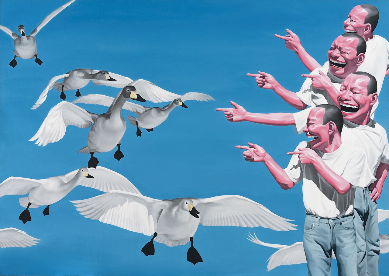 Big Swans by Yue Minjun