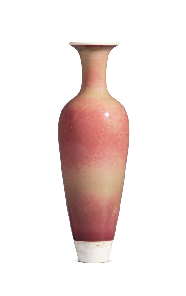 A fine PEACHBLOOM-GLAZED AMPHORA, LIUYE ZUN by Anonymous