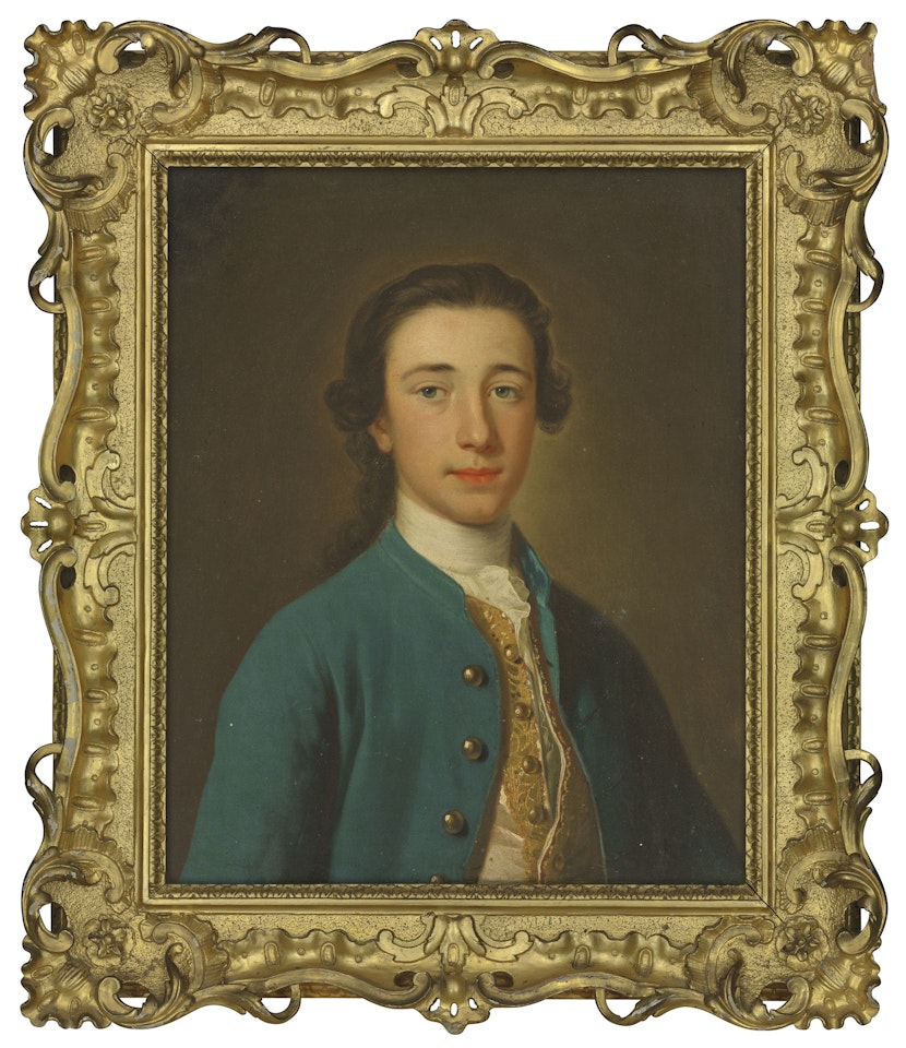 Portrait of a gentleman, traditionally identified as Peter Dalison, bust-length, in a blue coat by English School