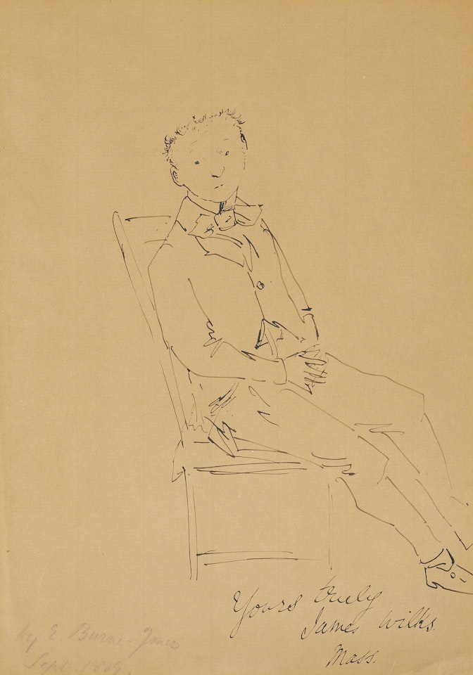 Portrait of James Wilks, seated by Edward Coley Burne-Jones