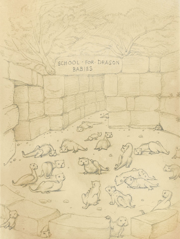 School for Dragon Babies by Edward Coley Burne-Jones