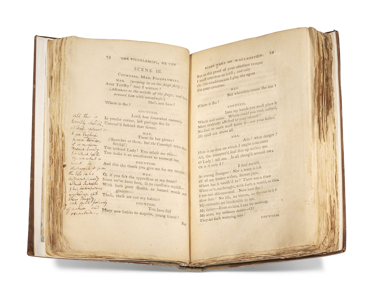 COLERIDGE, Samuel Taylor (1772-1834). Wallenstein. A Drama in two parts, Translated from the German of Frederick Schiller. London: T. N. Longman and O. Rees.  by Anonymous