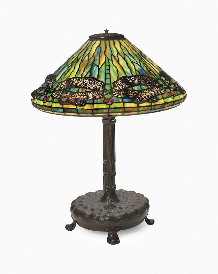 A 'DRAGONFLY' TABLE LAMP by Tiffany Studios