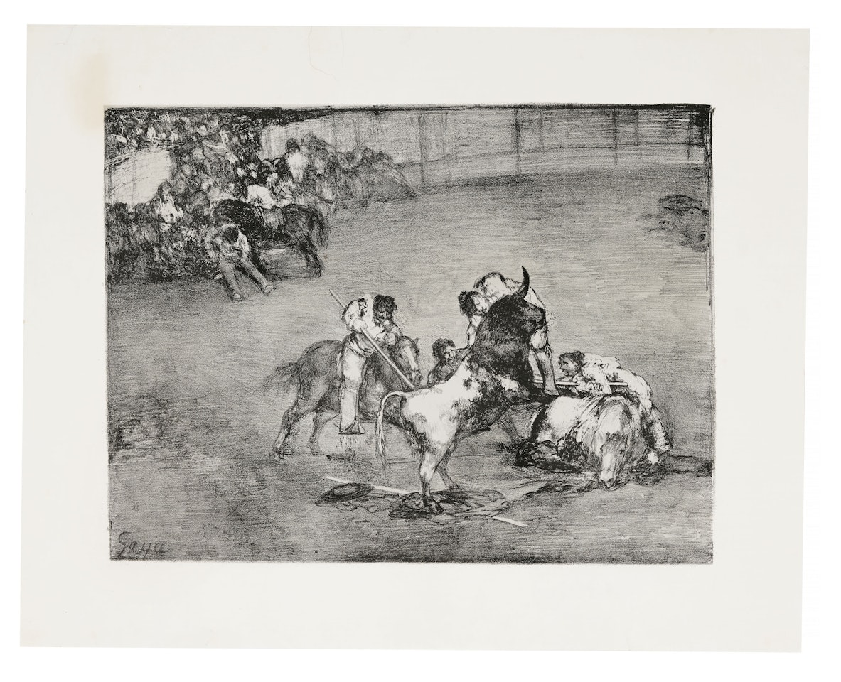 El Famoso Americano, Mariano Ceballos, from: The Bulls of Bordeaux by Francisco José de Goya