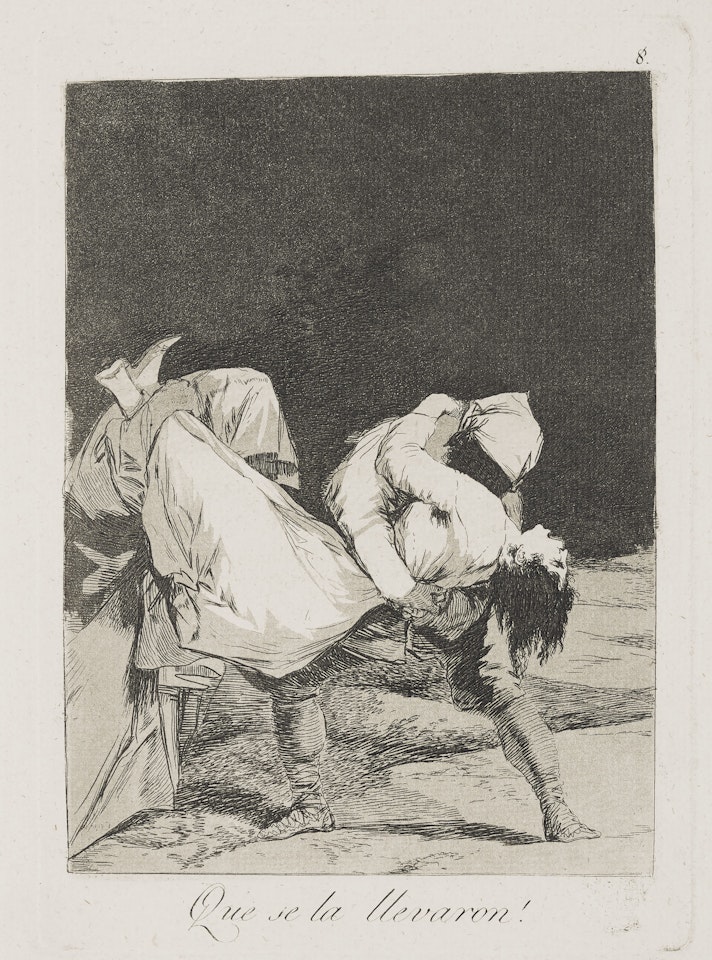 Que se la llevaron! (Plate 8 from: Los Caprichos) by Francisco José de Goya