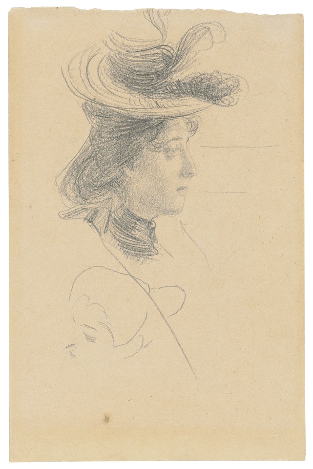Portrait of Emilia Cardona and a head study by Giovanni Boldini