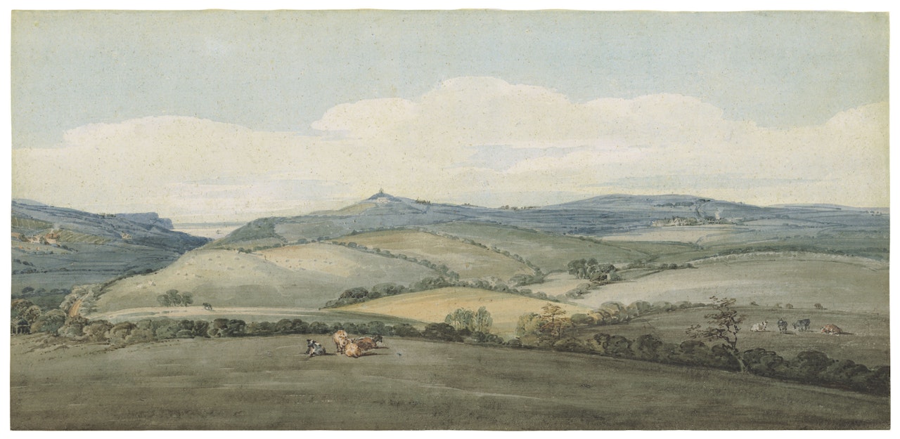 Above Lyme Regis, looking across Marshwood Vale, Dorset by Thomas Girtin