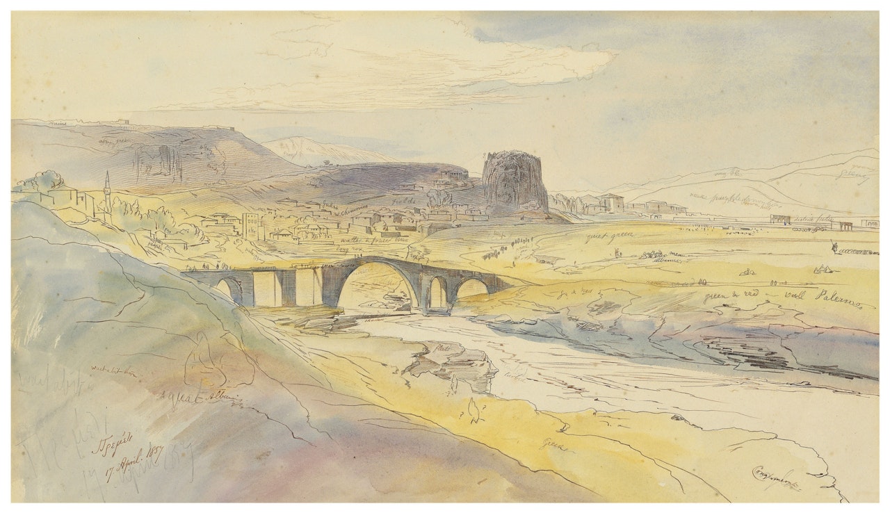 Premeti, Albania by Edward Lear