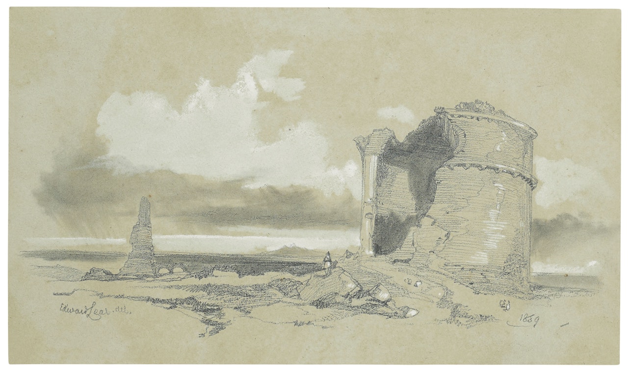 An ancient tomb in the Roman campagna by Edward Lear