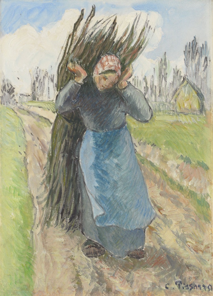 La porteuse de bois by Camille Pissarro