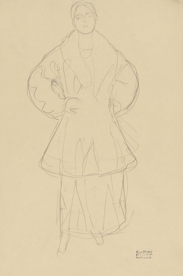 Stehend von vorne (Friederike Maria Beer) by Gustav Klimt