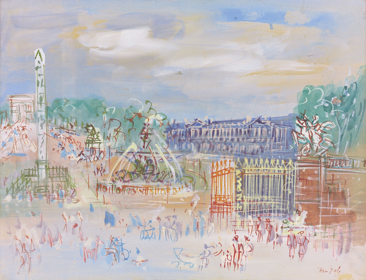 Place de la Concorde by Jean Dufy