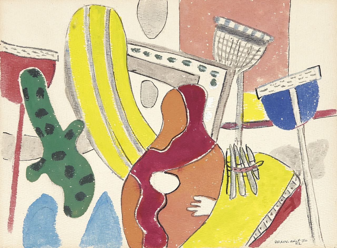 Composition: La plage à Deauville by Fernand Leger