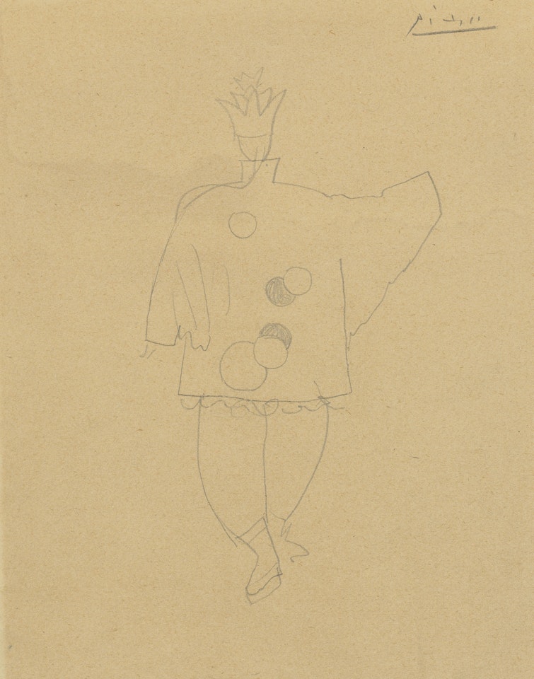 Étude de costume pour 'le Magicien Chinois' dans le ballet "Parade", étude pour le dos du costume by Pablo Picasso