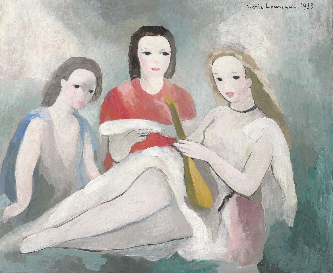 Trois jeunes filles by Marie Laurencin