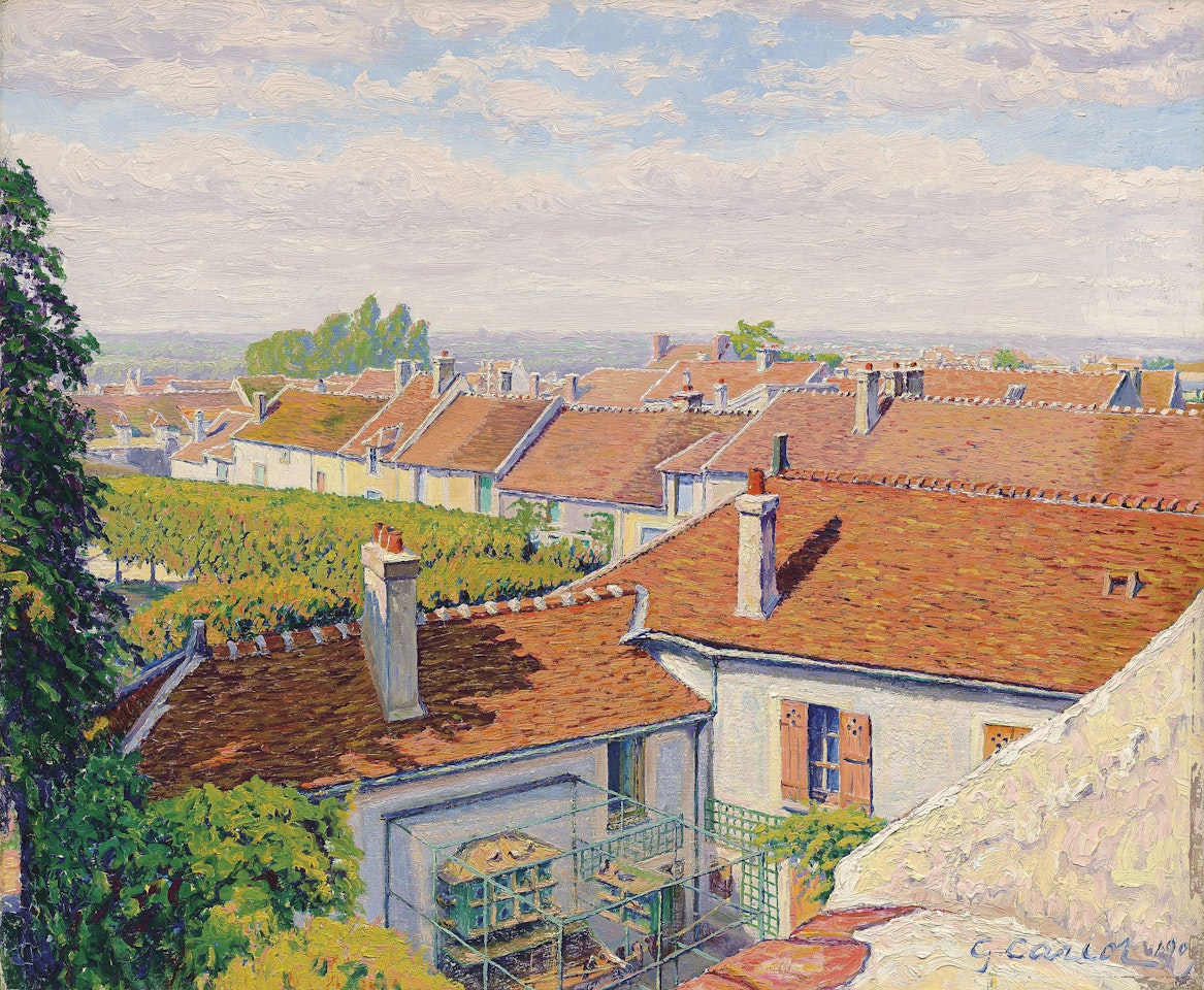 Les toits rouges by Gustave Cariot