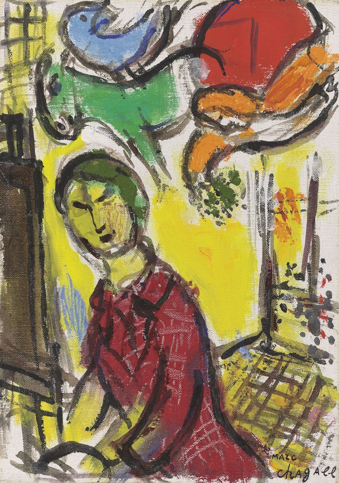 Esquisse pour Portrait de l'artiste by Marc Chagall