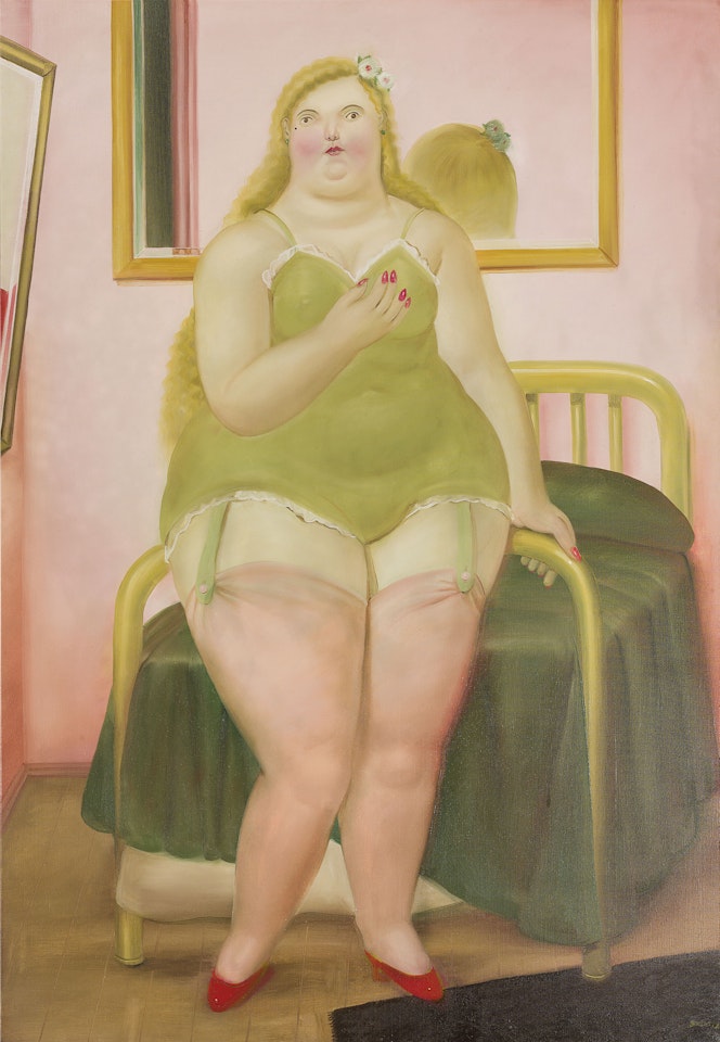 The Bedroom by Fernando Botero
