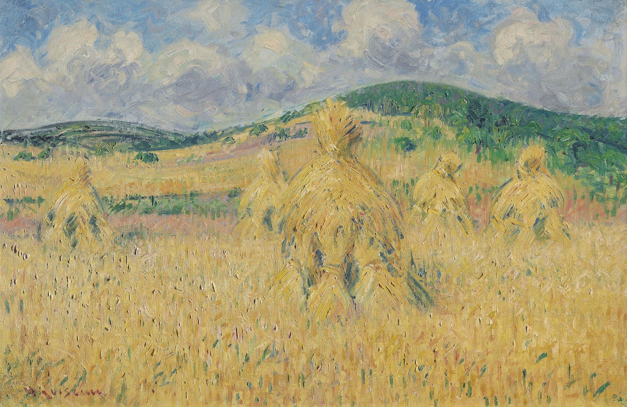 La moisson, environs de Louviers, Eure by Gustave Loiseau