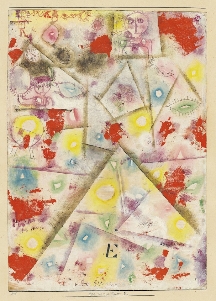 Gedenkblatt E by Paul Klee