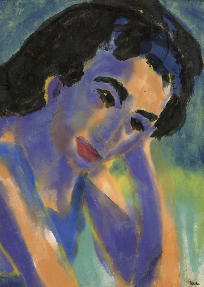 Kopf eines Jungen Mädchen by Emil Nolde