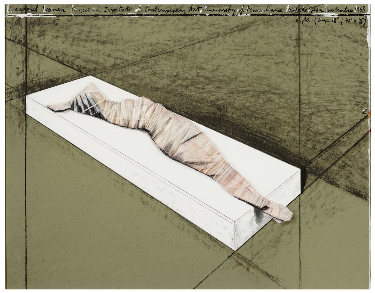 Wrapped Woman, Project for the Institute of Contemporary Art, Philadelphia by Christo