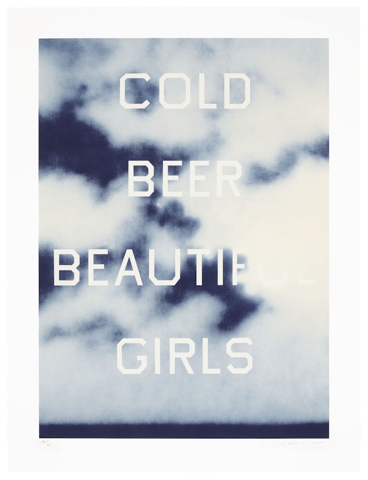 Cold Beer Beautiful Girls by Ed Ruscha