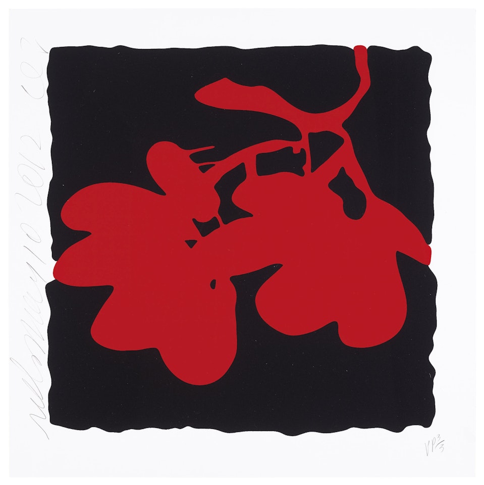 Red, May 10, 2012, from Lantern Flowers by Donald Sultan