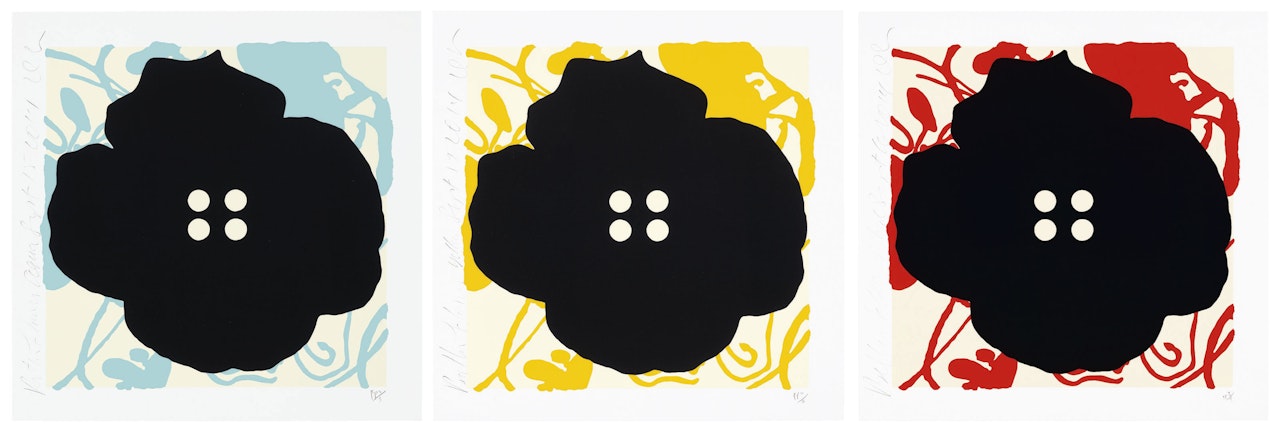Button Flowers by Donald Sultan