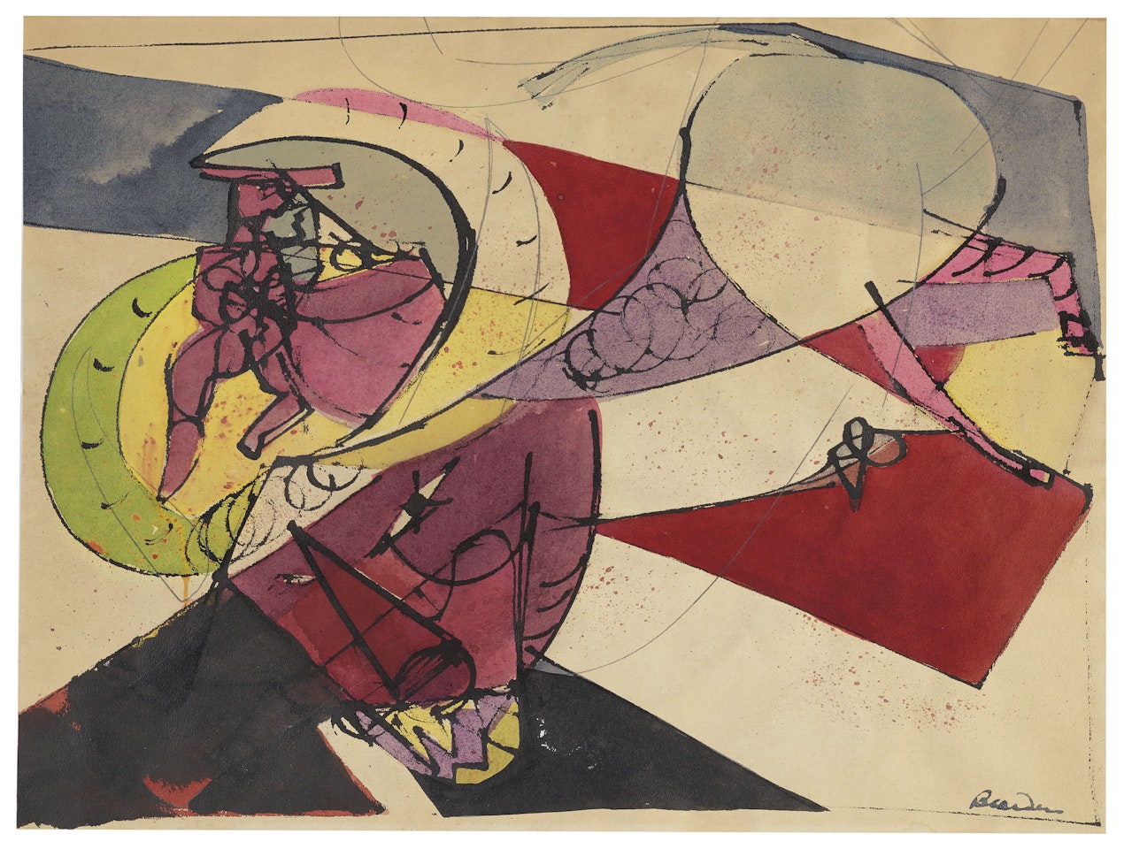 Untitled (From Lament For Bullfighters Series) by Romare Bearden