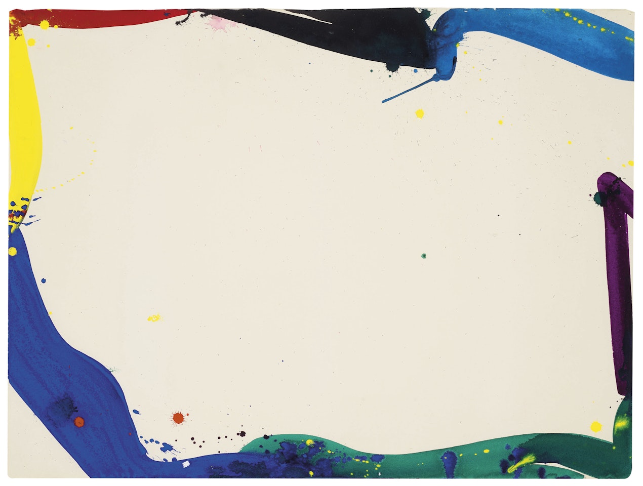 Untitled (Bright Ring Drawing) by Sam Francis