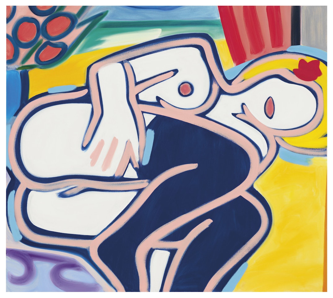 Curled Up Blue Nude by Tom Wesselmann