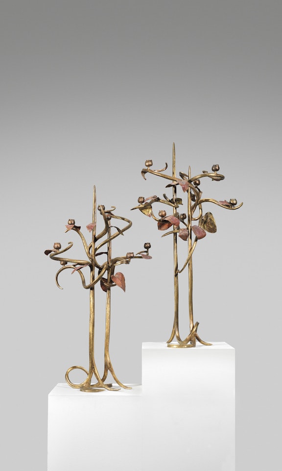 An Important Pair of Candelabra, commissioned by Yves Saint Laurent and Pierre Bergé by Claude Lalanne