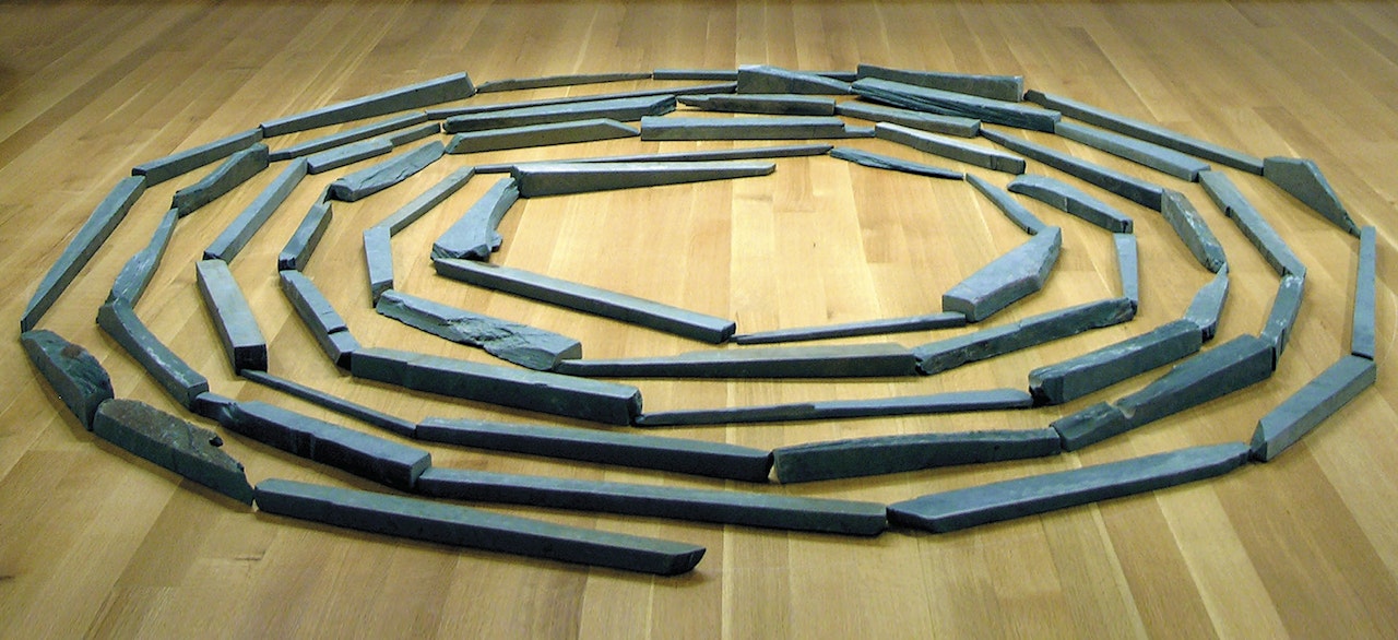 Green Slate Spiral by Richard Long