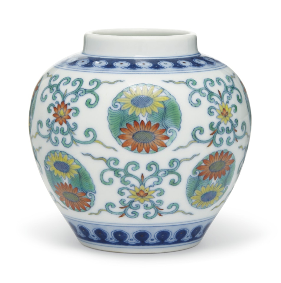 A SMALL DOUCAI JAR by Anonymous