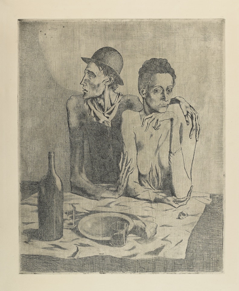 Le repas frugal by Pablo Picasso