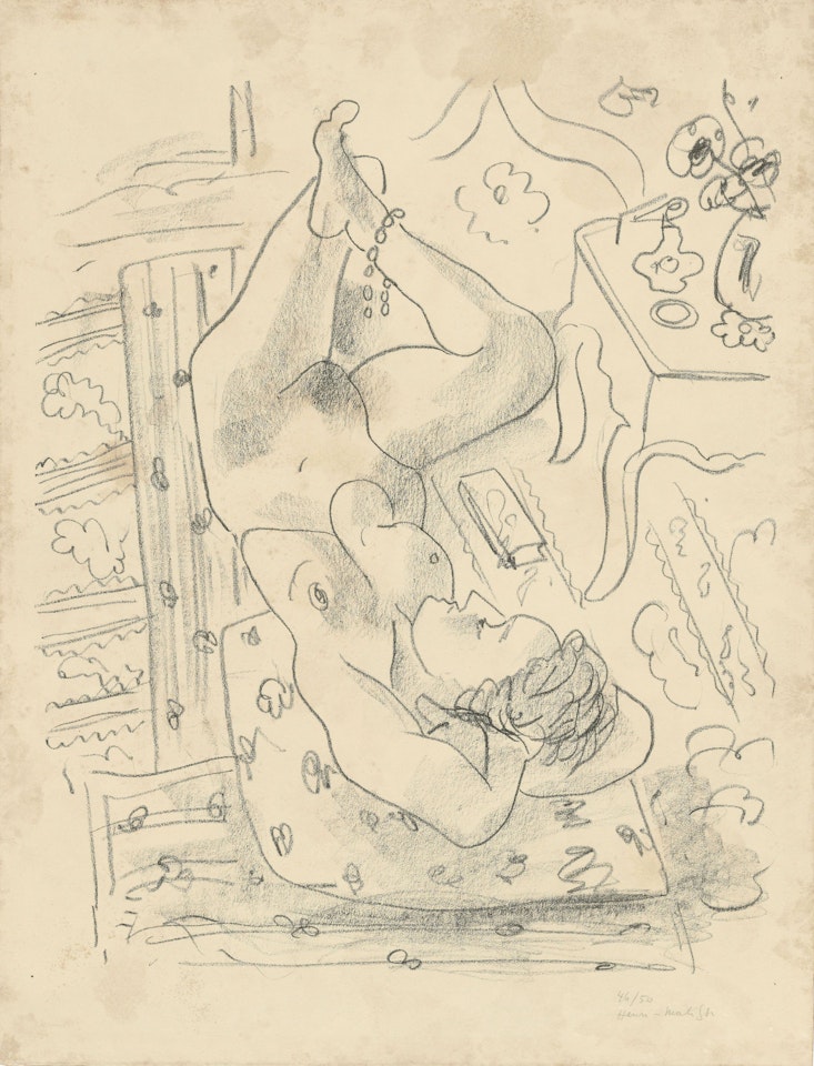 Nu renversé près d’une table Louis XV by Henri Matisse