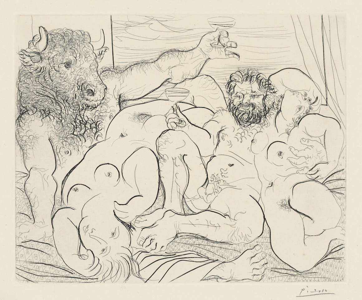 Scéne bacchique au minotaure, from: La Suite Vollard by Pablo Picasso