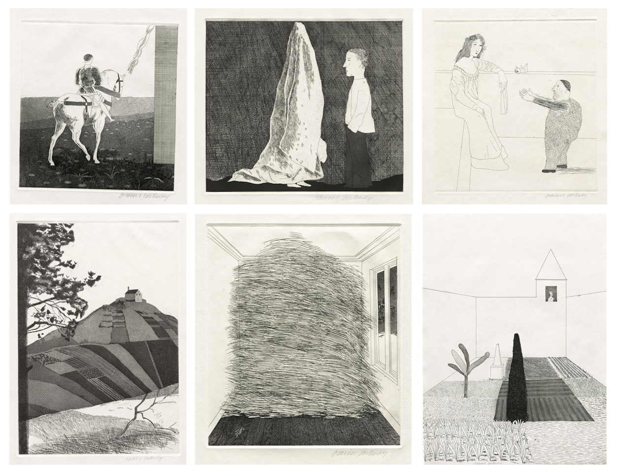Illustrations for Six Fairy Tales from the Brothers Grimm by David Hockney