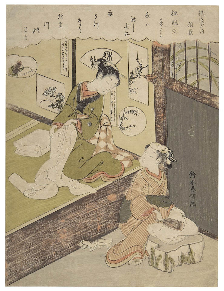 Two beauties by Suzuki Harunobu