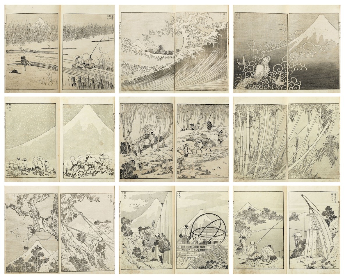 Fugaku hyakkei (One hundred views of Mount Fuji) by Katsushika Hokusai