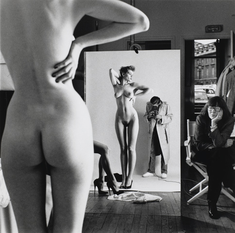 'Self Portrait with Wife and Models', Paris, 1981 by Helmut Newton
