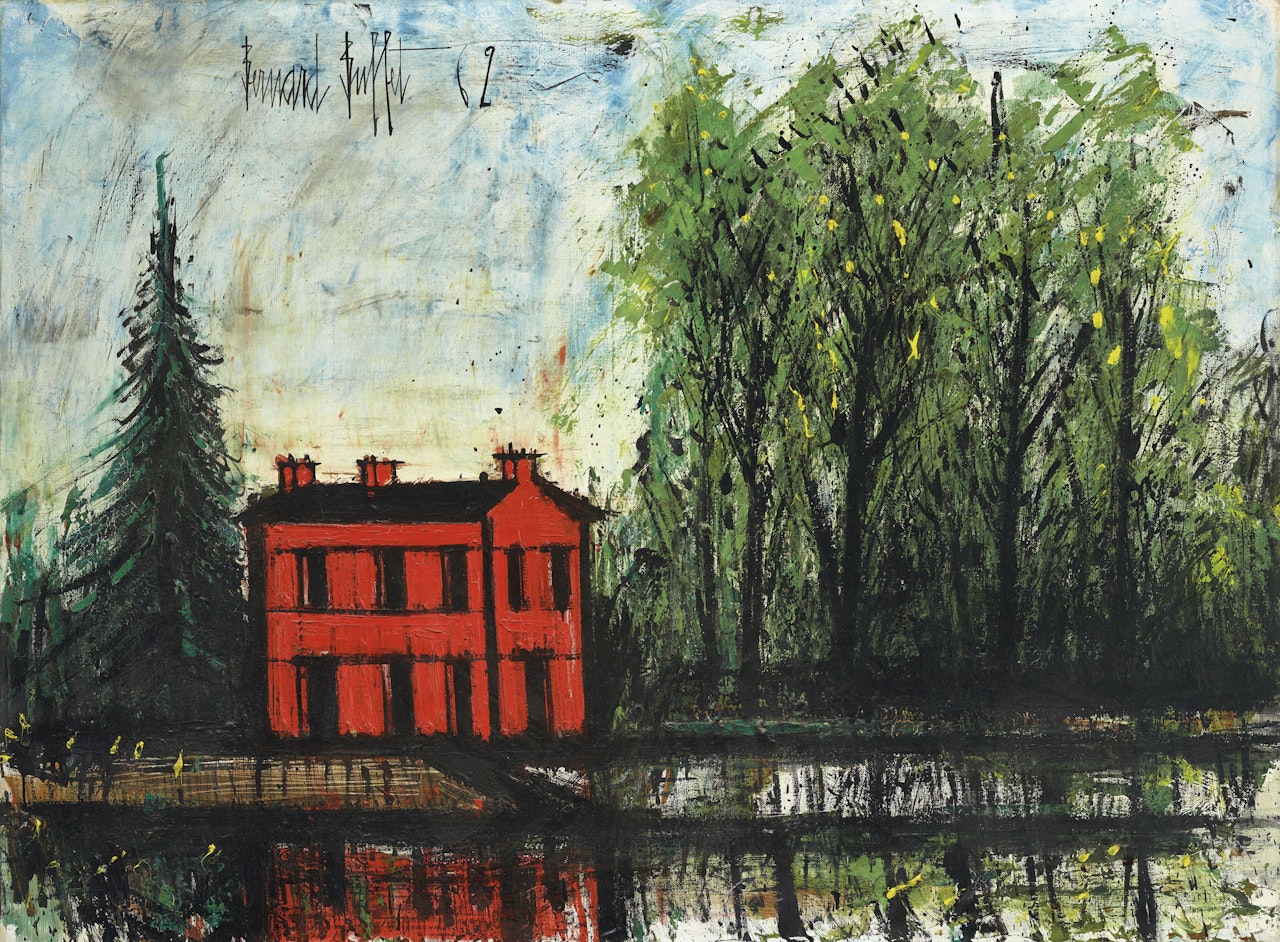 Le barrage à Suresnes by Bernard Buffet